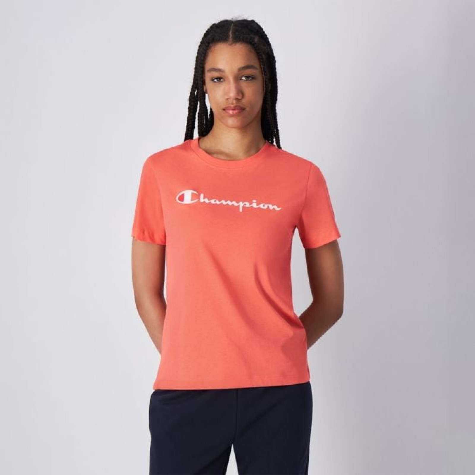 Champion Dámske tričko Big Logo Jersey Red SS · záber 1