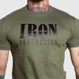 Pánske športové tričko Iron Aesthetics Urban, vojenská zelená · záber 2