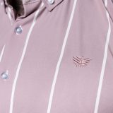 Strečová košeľa Iron Aesthetics Short Stripe, svetlofialová · záber 5