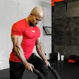 Pánske funkčné tričko Iron Aesthetics Performance, červené · záber 1