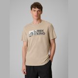 T-shirt regular s potlačou pánsky - béžový · záber 1
