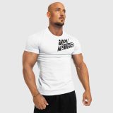 Pánske fitness tričko Iron Aesthetics Splash, biele · záber 2
