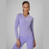 Dámsky tréningový slim rýchloschnúci longsleeve - fialový · záber 1