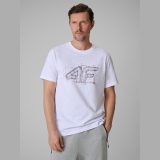 T-shirt regular s potlačou pánsky - biely · záber 11