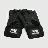 Fitness rukavice Iron Aesthetics Leather Lift, čierne · záber 2