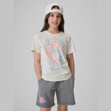 T-shirt regular s potlačou dievčenský - biely · záber 11
