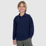 Chlapčenské polo longsleeve regular - tmavomodrá · záber 1