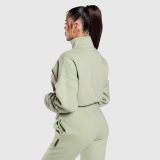 Dámska crop mikina Iron Aesthetics Simone, zelená · záber 3