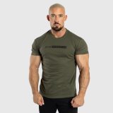 Pánske fitness tričko Iron Aesthetics Gym, vojenská zelená · záber 5