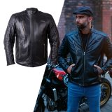 Kožená moto bunda W-TEC Elcabron - Veľkosť: XL | Farba: Čierna · záber 1