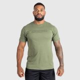 Pánske fitness tričko Iron Aesthetics Glam, vojenská zelená · záber 3