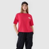 Dámske oversize tričko s potlačou - ružové · záber 1