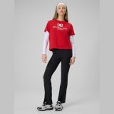 T-shirt boxy s potlačou dámsky - červený · záber 2