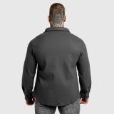 Pánska plstená košela Iron Aesthetics Felted, sivá · záber 4