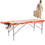 Masážne lehátko inSPORTline Tamati 186x70x63-90 cm 2-dielne hliníkové - Farba: Čierna · záber 3