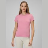 T-shirt slim hladký dámsky - ružový · záber 1