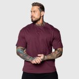 Oversized tričko Iron Aesthetics 3D, bordové · záber 2