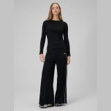 Longsleeve slim z rebrovanej pleteniny dámsky - čierny · záber 2