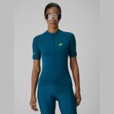 Dámsky cyklistický dres s ochranou UPF50+ - tyrkysový · záber 1