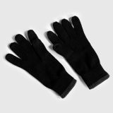 Pletené rukavice Iron Aesthetics Touch Screen, čierne · záber 3