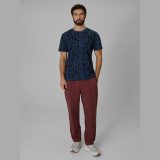 T-shirt regular s potlačou pánsky - tmavomodrý · záber 12