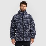 Unisex sherpa oversize fleece so stojačikom - tmavomodrý · záber 1