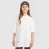 T-shirt oversize s potlačou dievčenský - biely · záber 3