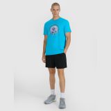 T-shirt regular s potlačou pánsky - modrý · záber 8