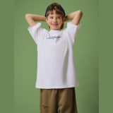 T-shirt loose s potlačou chlapčenský - biely · záber 6