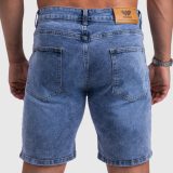 Pánske rifľové kraťasy Iron Aesthetics Denim Stretch, modré · záber 5