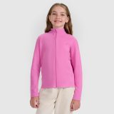 Dievčenský fleece s golierom slim - ružový · záber 1