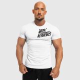 Pánske fitness tričko Iron Aesthetics Splash, biele · záber 5