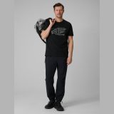 T-shirt regular s potlačou pánsky - čierny · záber 12