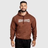 Mikina s kapucňou Iron Aesthetics Frontline, cocoa · záber 2