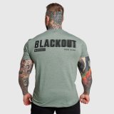 Pánske tričko Iron Aesthetics Blackout, zelené · záber 3