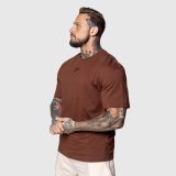 Oversized tričko Iron Aesthetics 3D, hnedé · záber 5