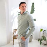 Sveter so zipsom Iron Aesthetics Tomas, zelený sage · záber 1