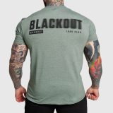 Pánske tričko Iron Aesthetics Blackout, zelené · záber 1