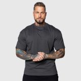 Oversized tričko Iron Aesthetics 3D, sivé · záber 2