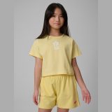 T-shirt regular s potlačou dievčenský - žltý · záber 1