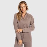 Dámska mikina na zips Iron Aesthetics Enigma, hnedá · záber 3