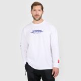 Pánsky loose longsleeve s potlačou - biely · záber 1