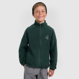 Chlapčenský regular fleece so stojačikom - zelený · záber 1