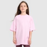T-shirt oversize s potlačou dievčenský - ružový · záber 1