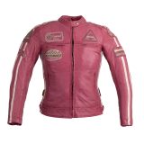 Dámska kožená moto bunda W-TEC Sheawen Lady Pink - Veľkosť: M | Farba: Ružová · záber 1