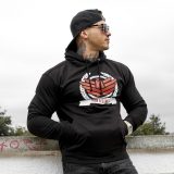 Fitness mikina bez zipsu Iron Aesthetics Triumph, čierna · záber 3
