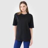 Dámske oversize tričko bez potlače - čierne · záber 1
