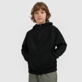Chlapčenský regular fleece s kapucňou - čierny · záber 1