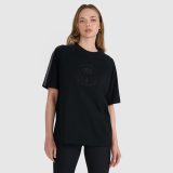 T-shirt oversize s potlačou dámsky - čierny · záber 3