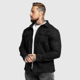 Pánska plstená košela Iron Aesthetics Felted, čierna · záber 5